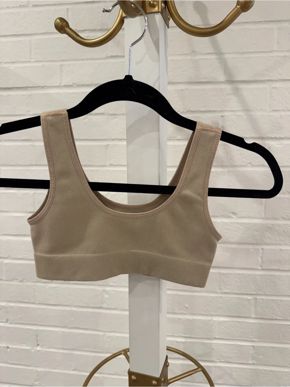 GAP Ribbed Scoop & Racerback Crop Bras - Beige and Lavender